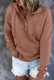 Amari | Warme Fleece Trui met Capuchon en Knopen