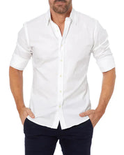 Jeroen | Slim-fit Overhemd met Stretch en Knoopsluiting