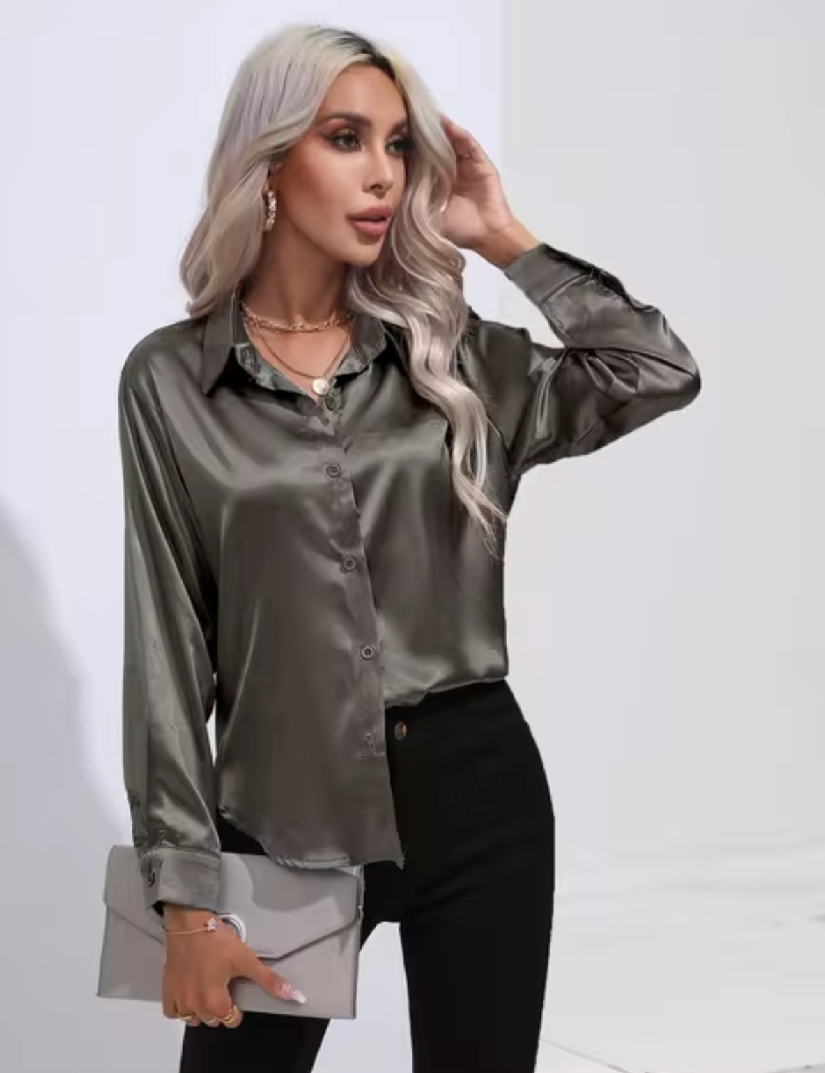 Eline | Luxe Blouse met Lange Mouwen