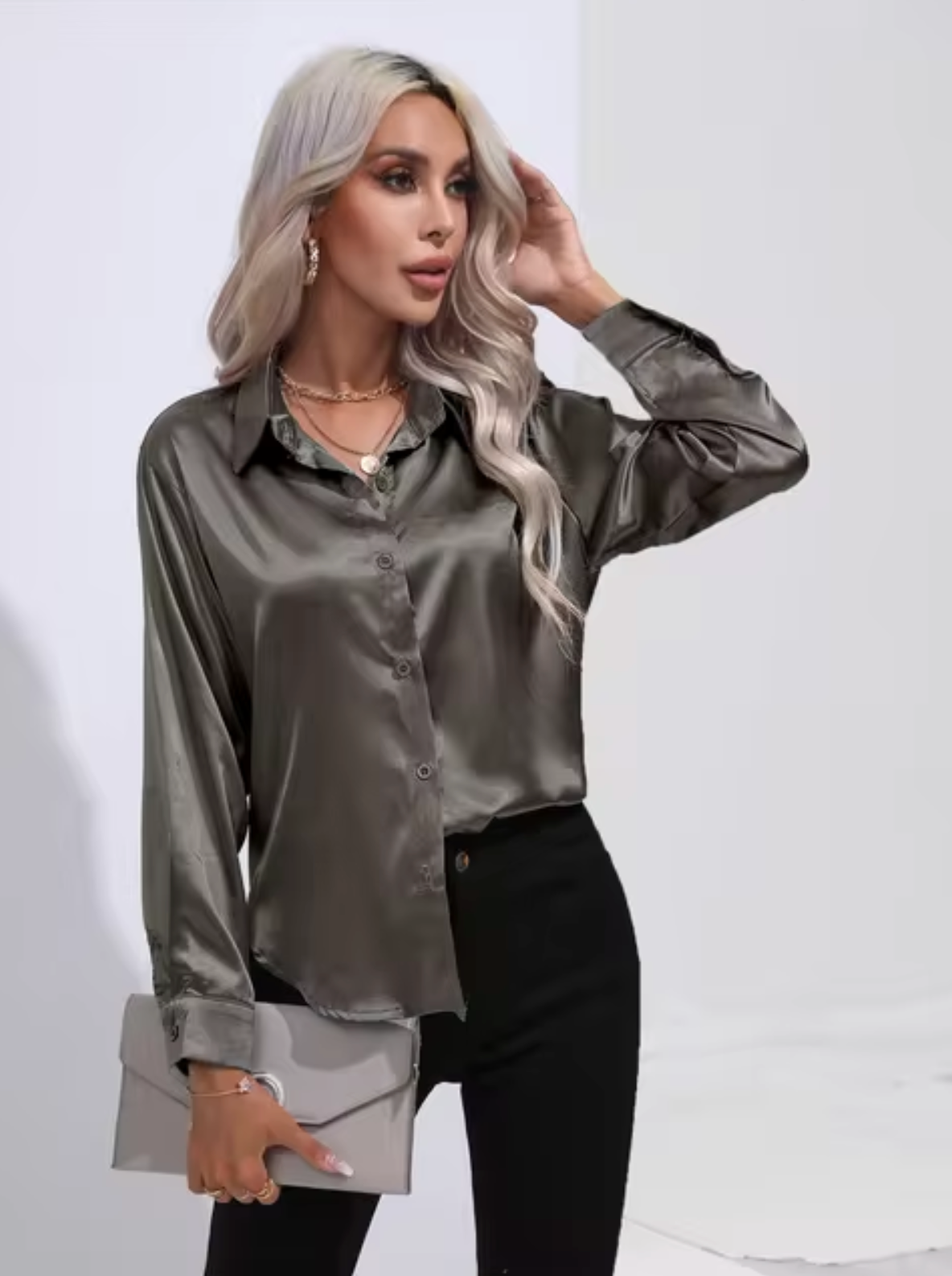 Eline | Luxe Blouse met Lange Mouwen