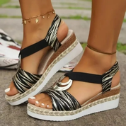 Elle | Stijlvol Espadrillesandalen met Gestruktureerde Bandjes