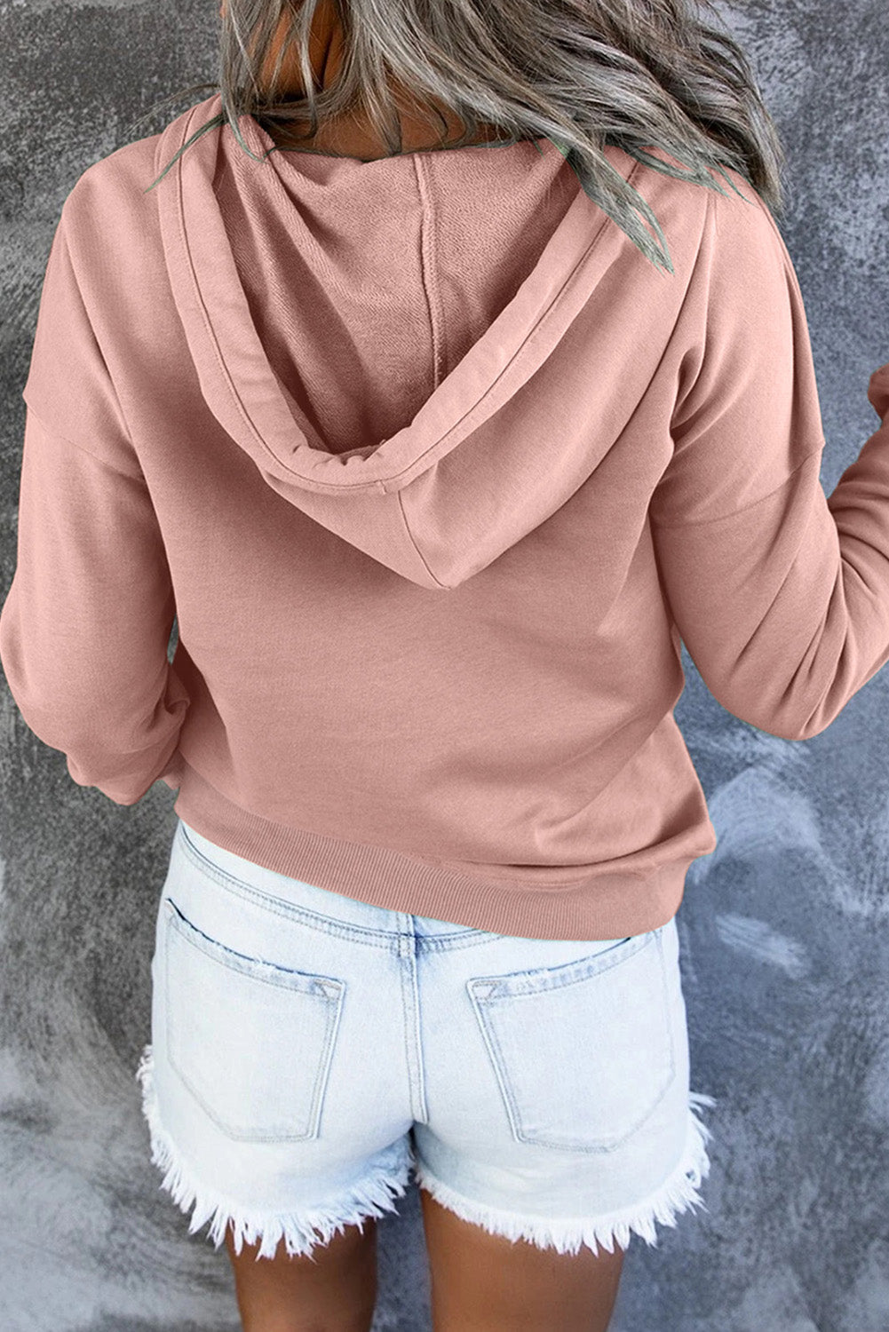 Amari | Warme Fleece Trui met Capuchon en Knopen