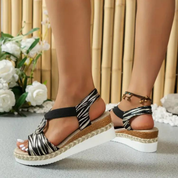 Elle | Stijlvol Espadrillesandalen met Gestruktureerde Bandjes