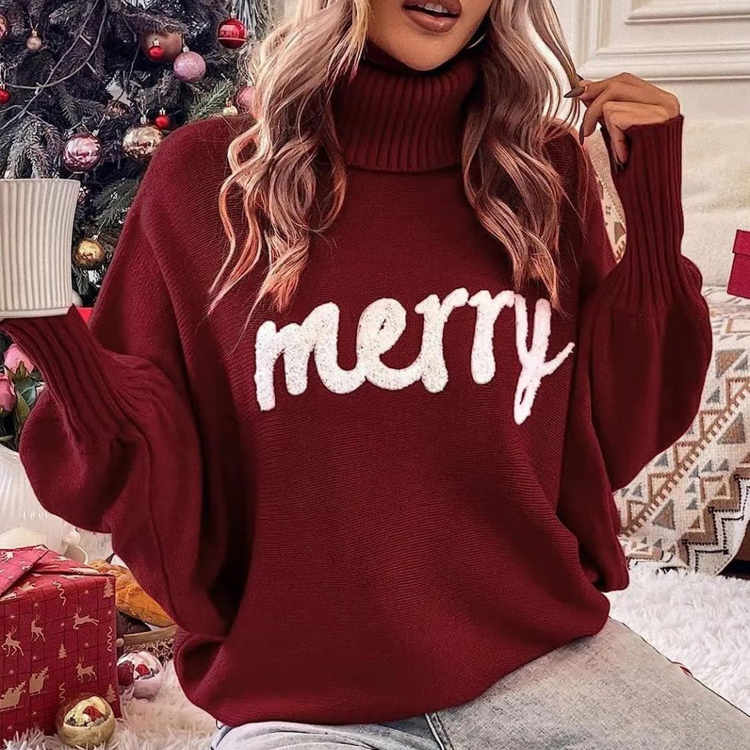 Cindy | Warme Feestelijke Dames Coltrui voor Kerst