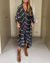 MAGGIE | Losse V-hals Maxijurk