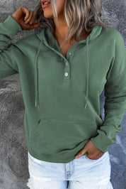 Amari | Warme Fleece Trui met Capuchon en Knopen