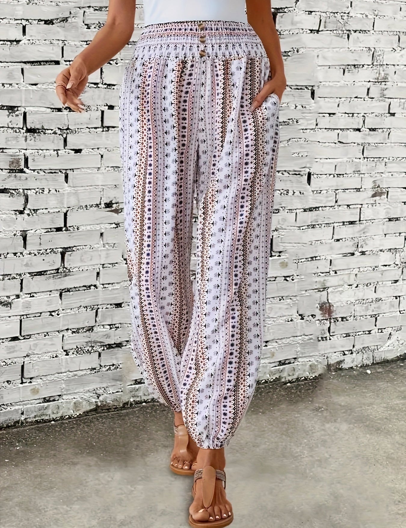 Faye | Hoog-Taille Printbroek – Instant Boho Vibe