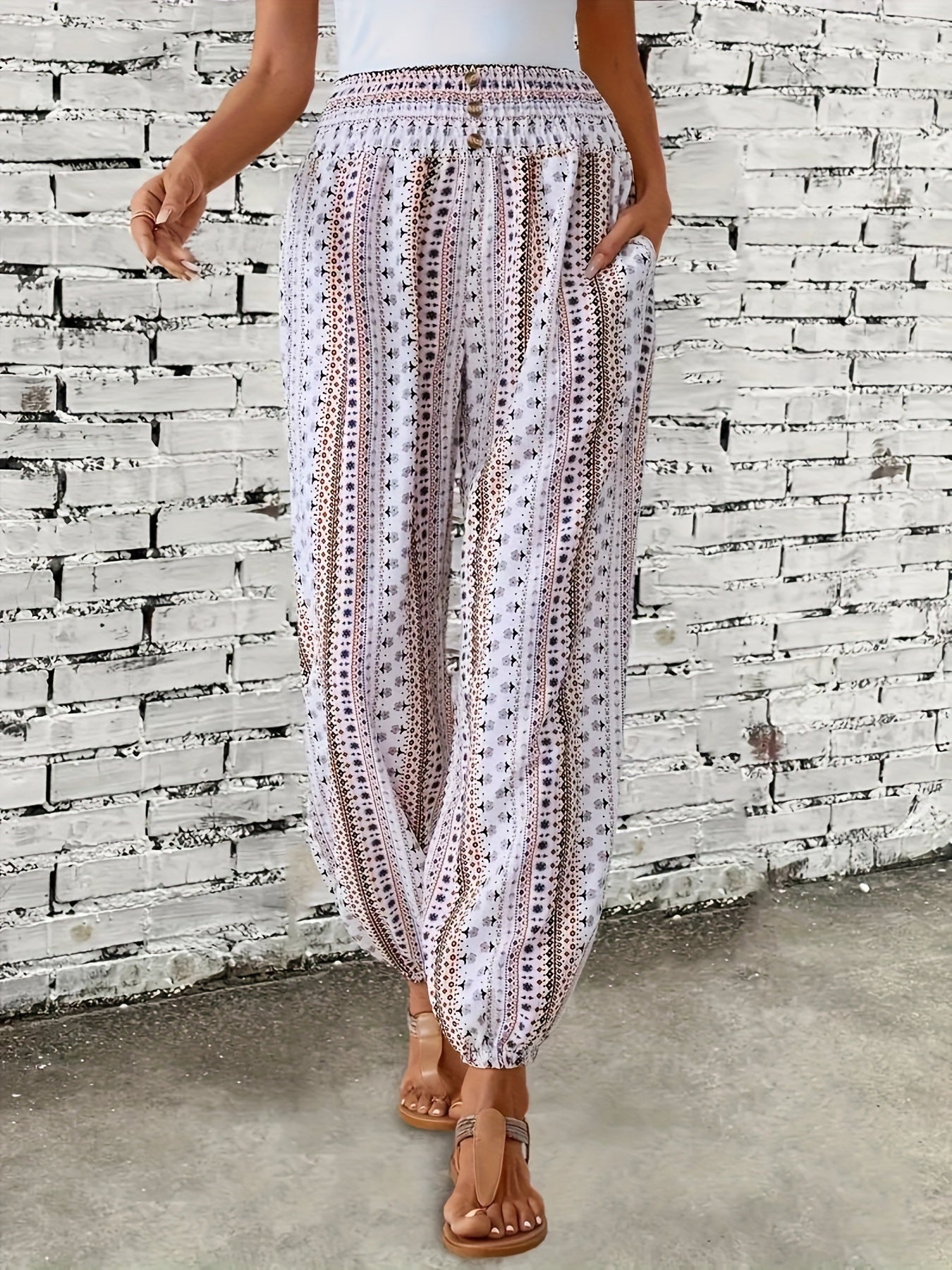 Faye | Hoog-Taille Printbroek – Instant Boho Vibe