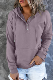 Amari | Warme Fleece Trui met Capuchon en Knopen