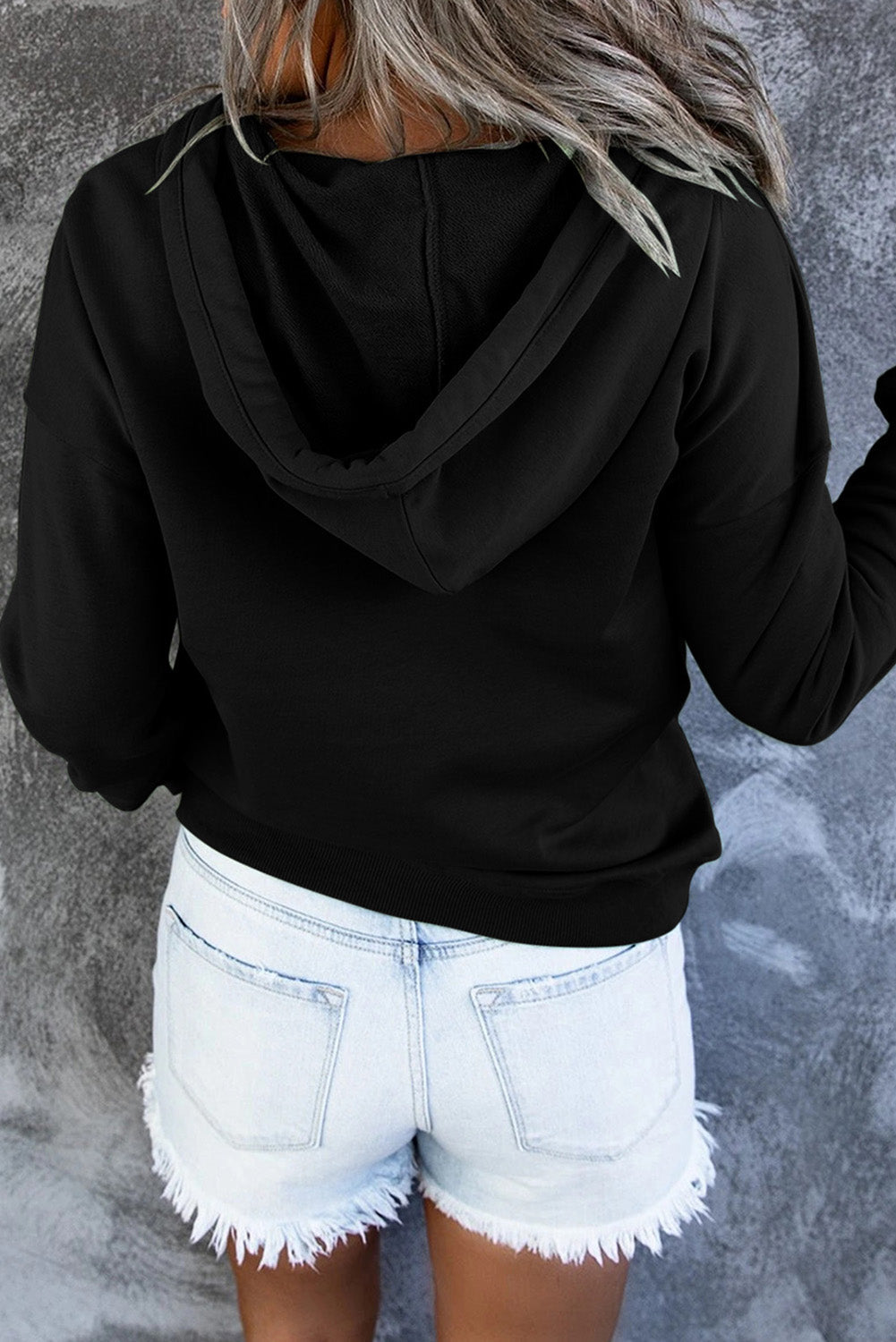 Amari | Warme Fleece Trui met Capuchon en Knopen