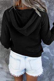Amari | Warme Fleece Trui met Capuchon en Knopen