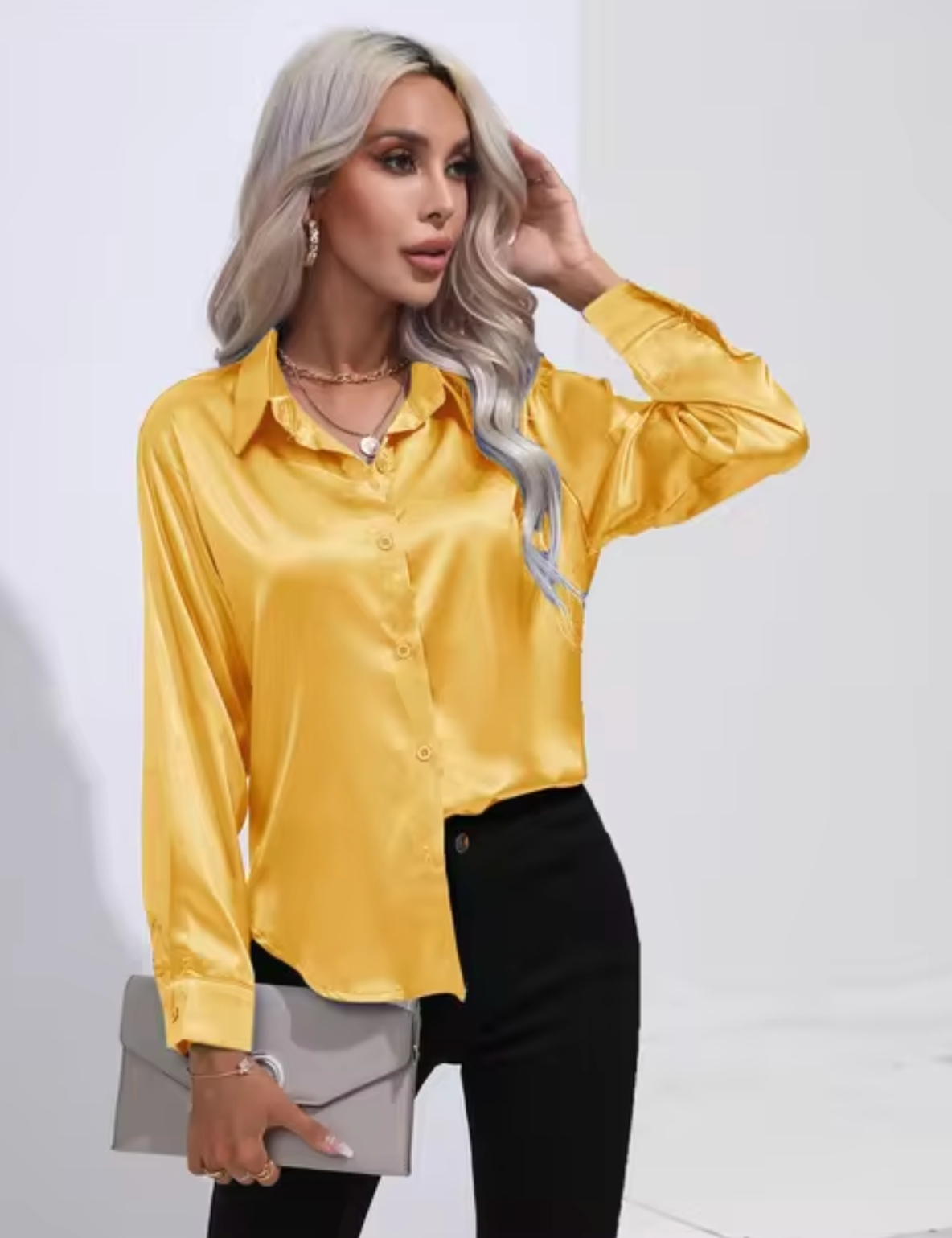Eline | Luxe Blouse met Lange Mouwen
