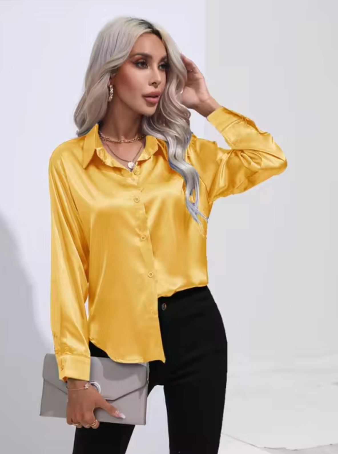 Eline | Luxe Blouse met Lange Mouwen
