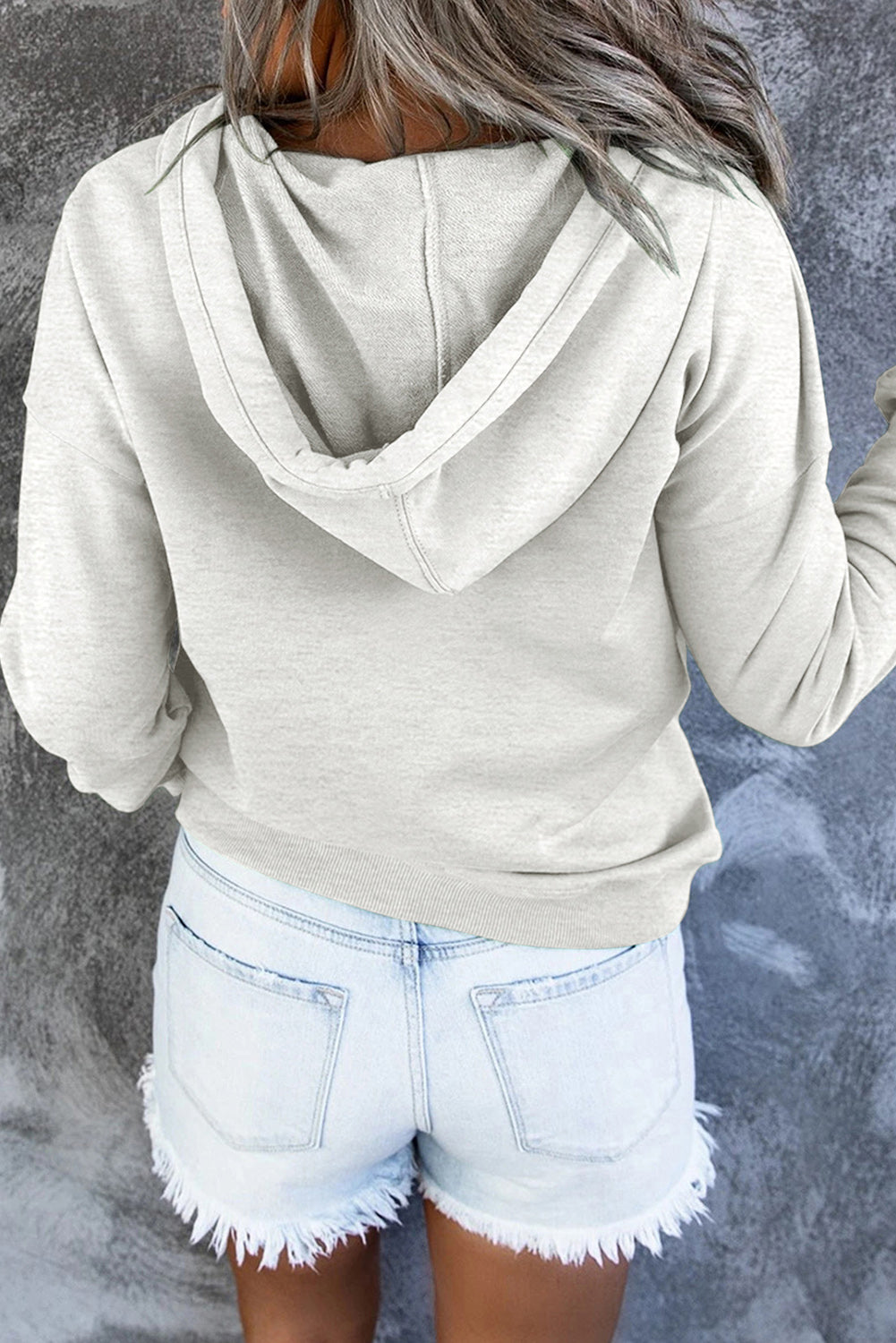 Amari | Warme Fleece Trui met Capuchon en Knopen