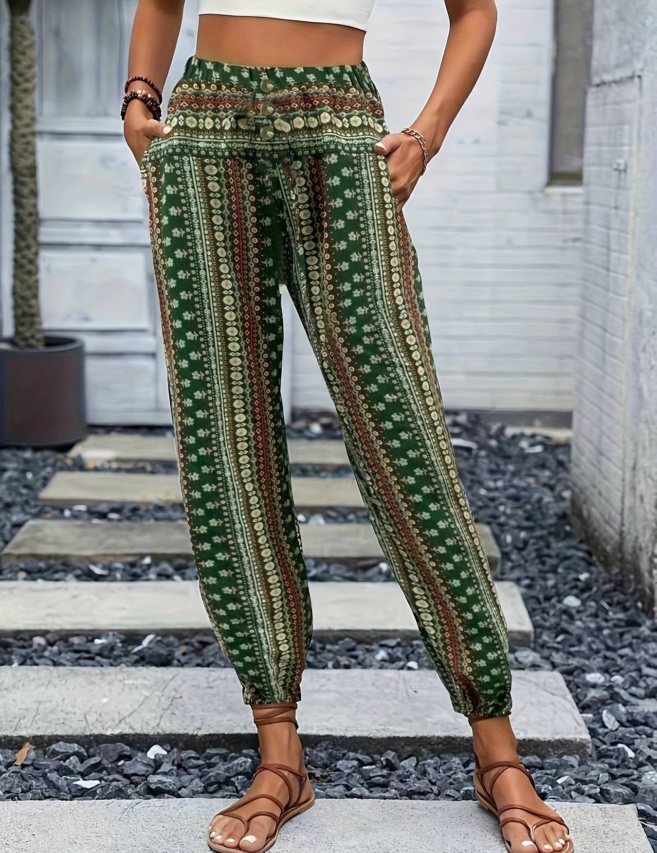 Faye | Hoog-Taille Printbroek – Instant Boho Vibe