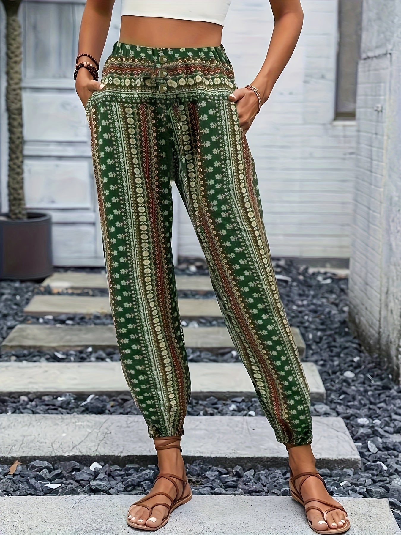 Faye | Hoog-Taille Printbroek – Instant Boho Vibe