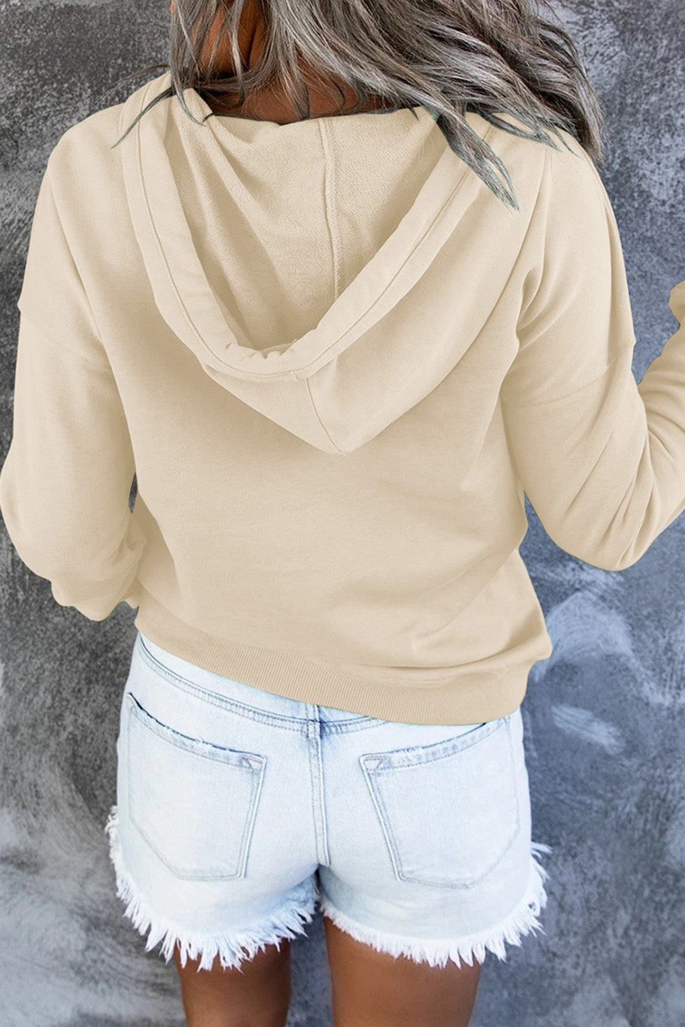Amari | Warme Fleece Trui met Capuchon en Knopen