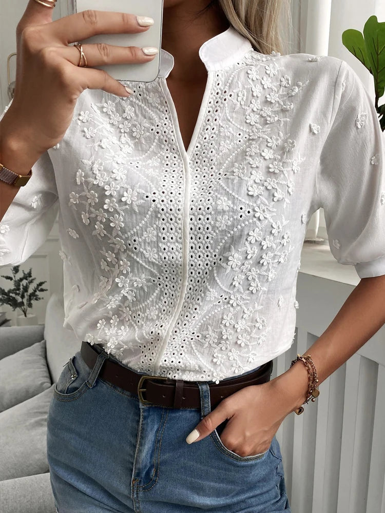 Dianthe | Blouse V-Hals Chic