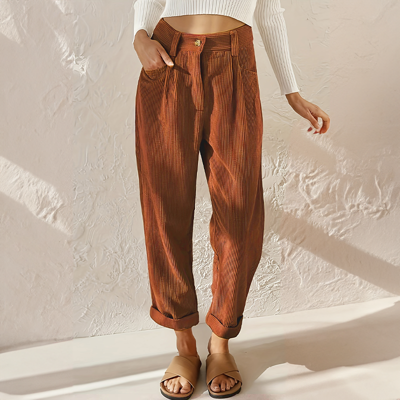 Liza | Casual Rib Broek