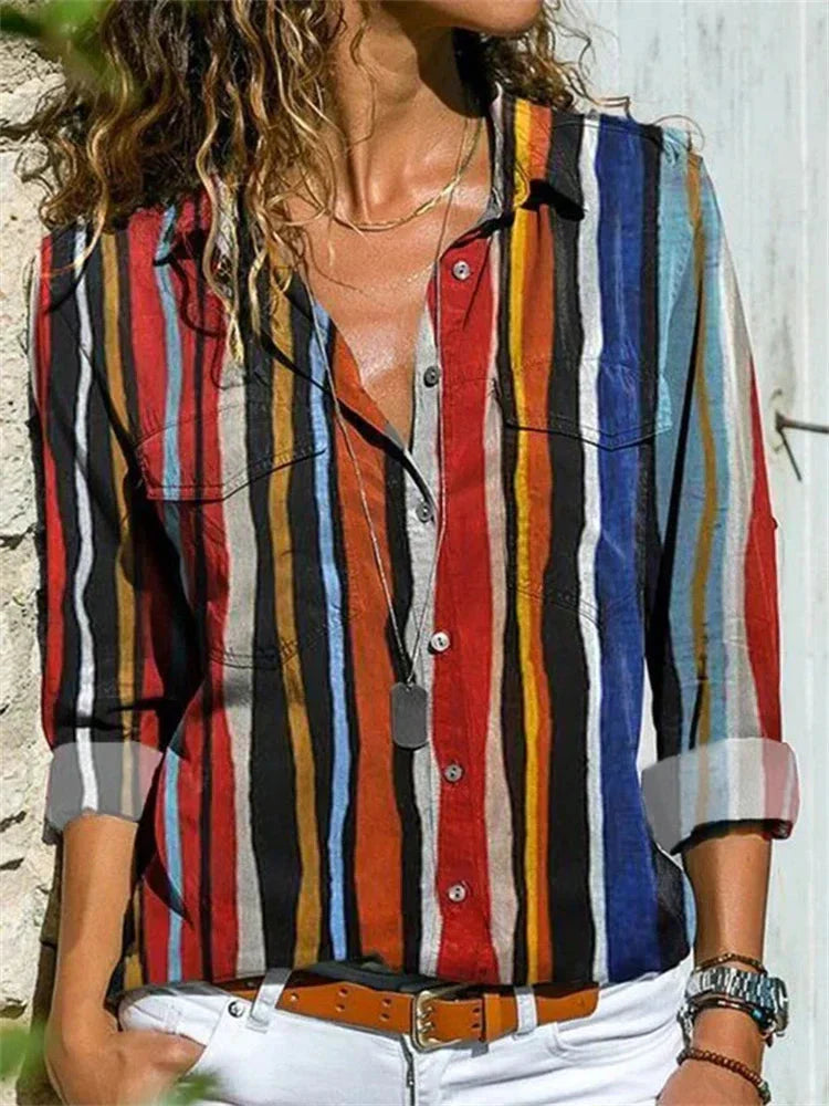 Brenda | Geometrische Print Zomerblouse voor Dames