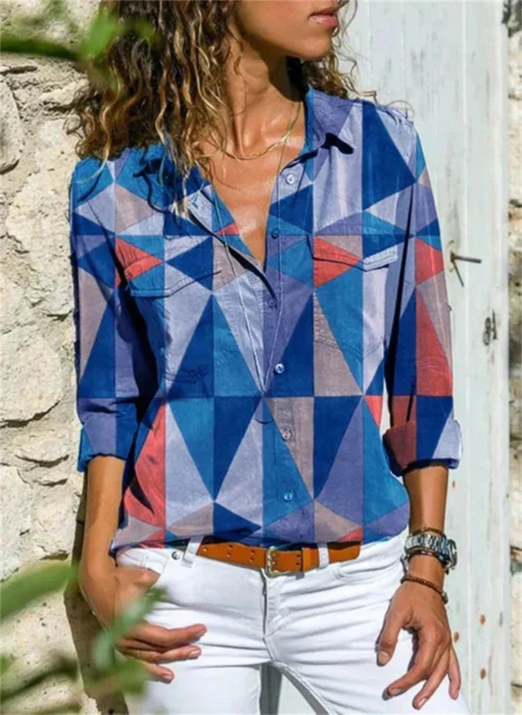 Brenda | Geometrische Print Zomerblouse voor Dames