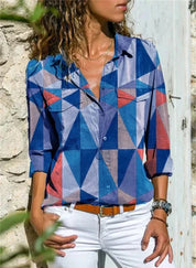 Brenda | Geometrische Print Zomerblouse voor Dames