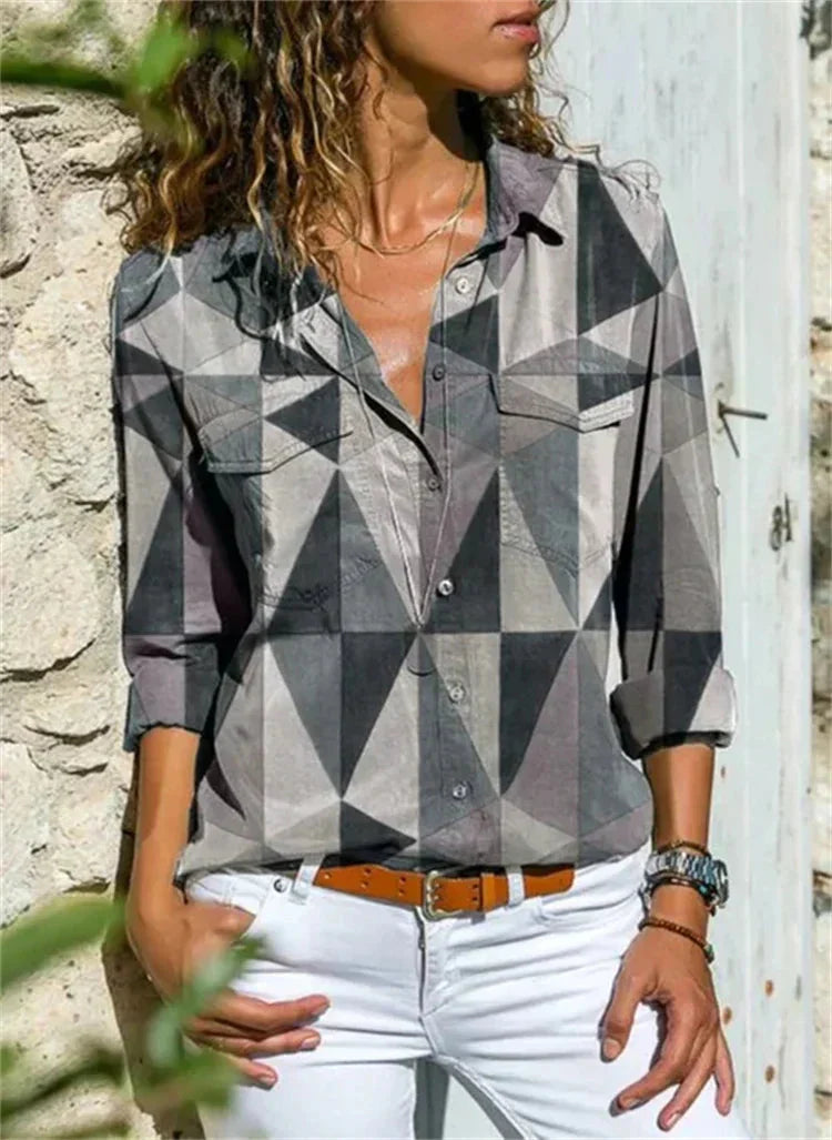 Brenda | Geometrische Print Zomerblouse voor Dames