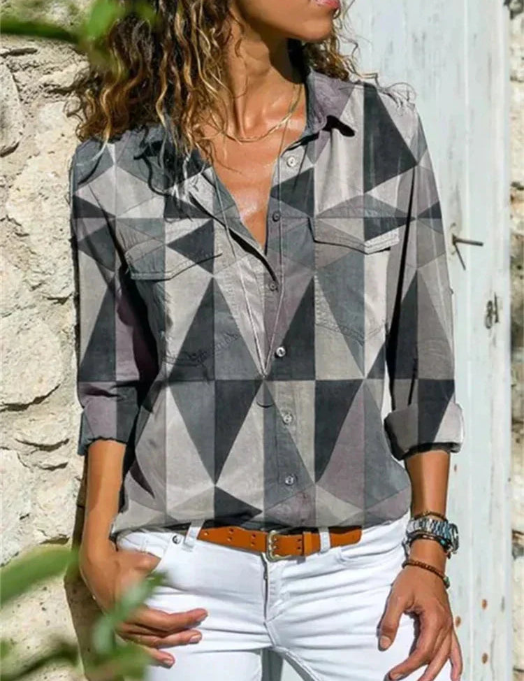 Brenda | Geometrische Print Zomerblouse voor Dames