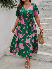Claire |  V-hals Zomerjurk met Strik