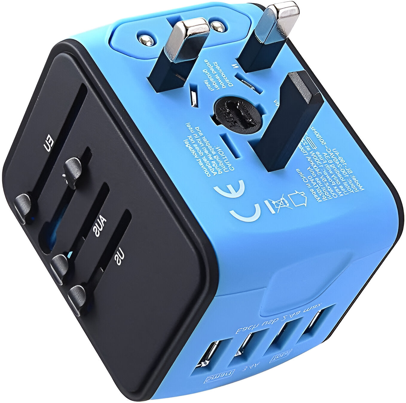 LINA Universele Reisadapter | Compact Ontwerp met Snelladen en 4 USB-Poorten