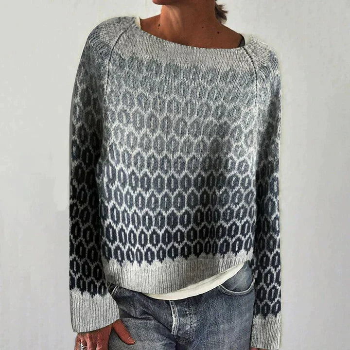 Luna | Grijze Casual Herfst trui