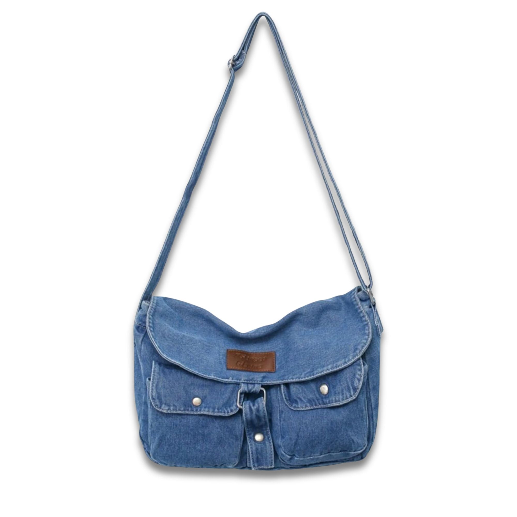 Abby | Ruime Multi-pocket Trendy Denim Crossbody Messenger Bag