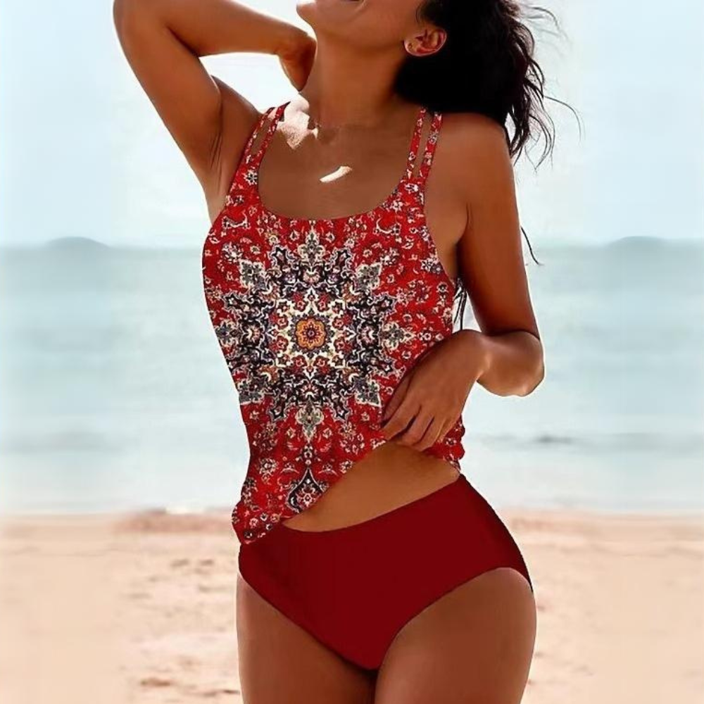 Mila | Boho Badpak – Zomerse Kleurenpracht voor Opvallende Strandlooks