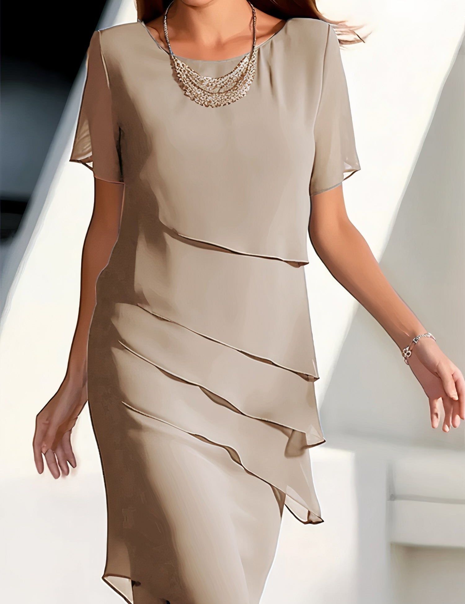 CHELSEA | Elegantie en Comfort Chiffon Jurk