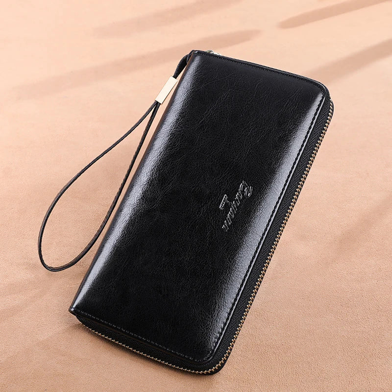 Isabella | RFID Lederen Telefoonhouder Clutch Reisportemonnee
