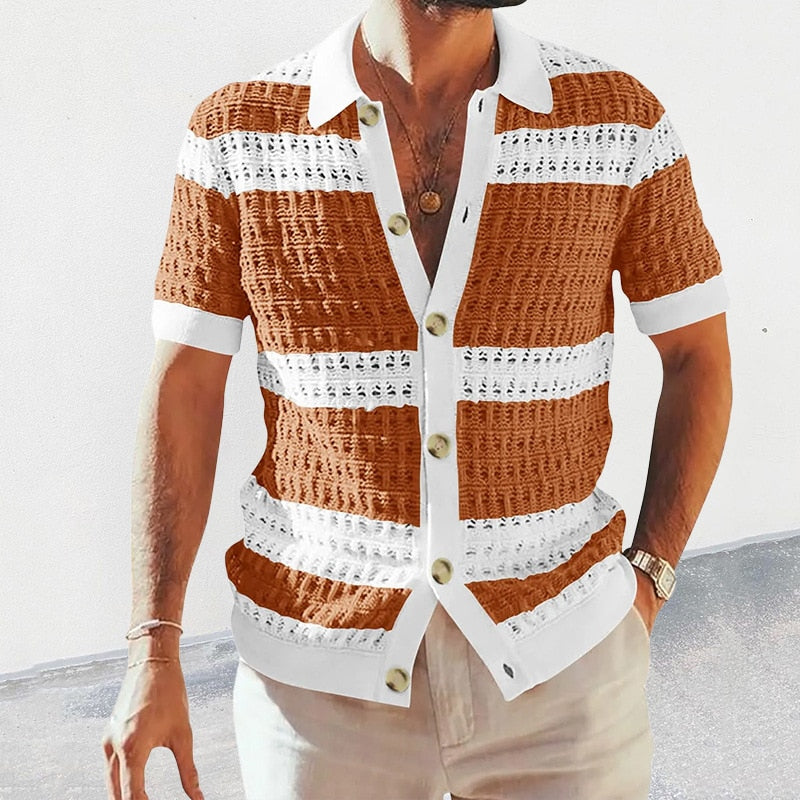 Jake | Casual Gebreid Shirt