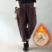 Tamara | Casual Warme wijde Broek met Fleece