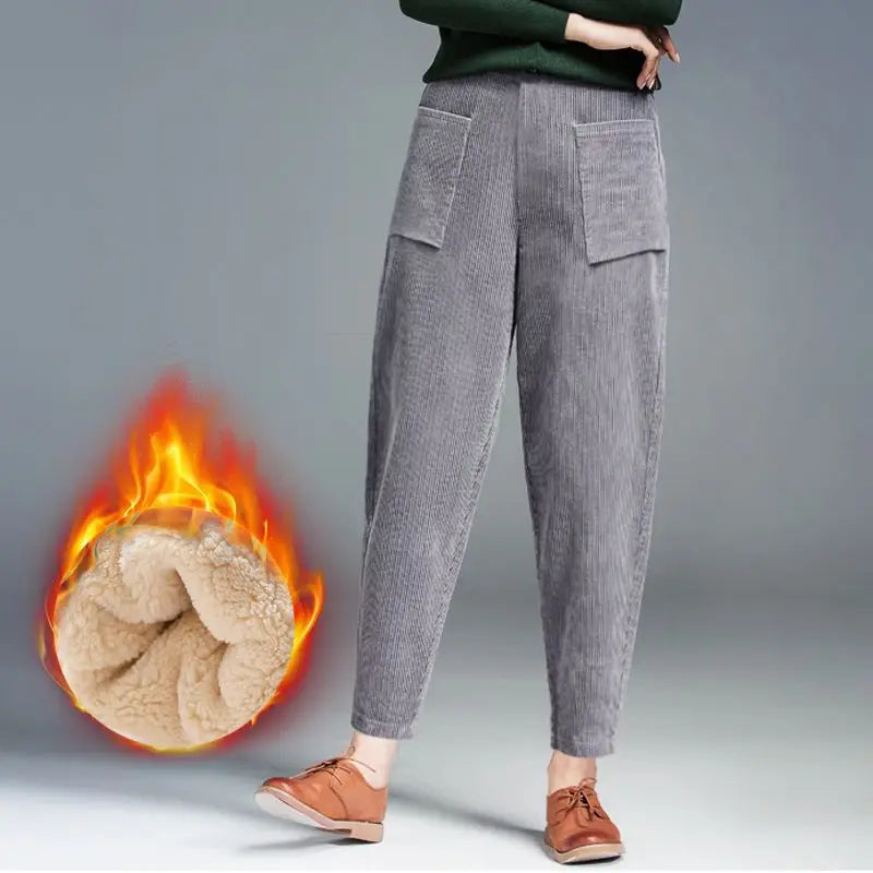 Tamara | Casual Warme wijde Broek met Fleece