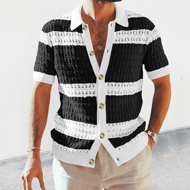 Jake | Casual Gebreid Shirt