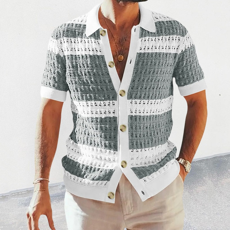 Jake | Casual Gebreid Shirt