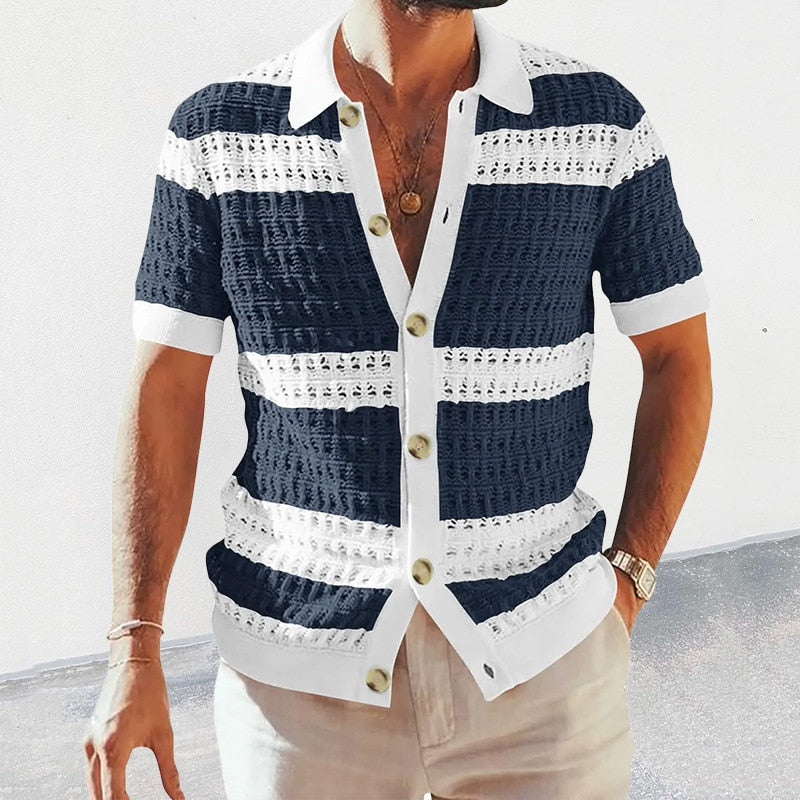 Jake | Casual Gebreid Shirt