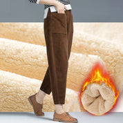 Tamara | Casual Warme wijde Broek met Fleece
