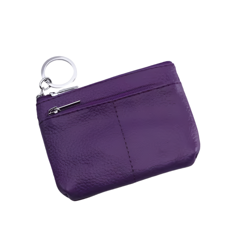 KeyPouch Luxe | Compacte Leren Sleutel- en Muntportemonnee