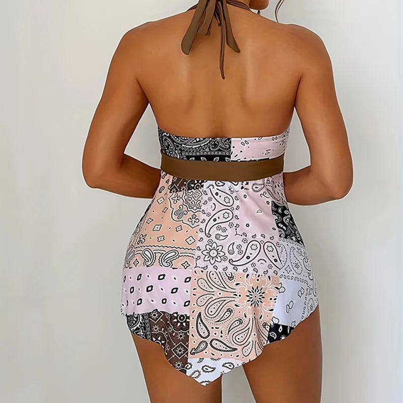 Sophie | Stijlvolle Bandana Print Zwemkleding Cover-Up