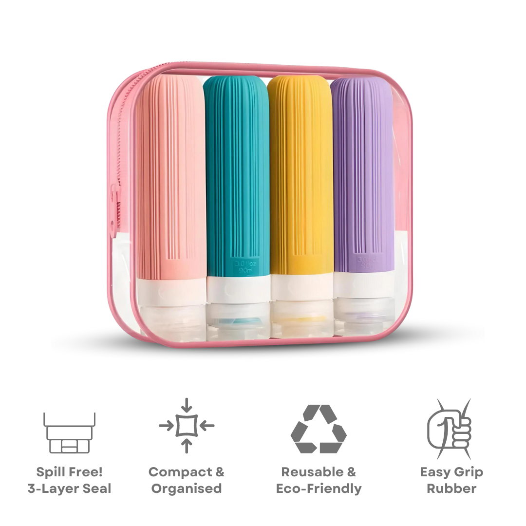 Reisflesjes voor Toilettas | 4 Stuks