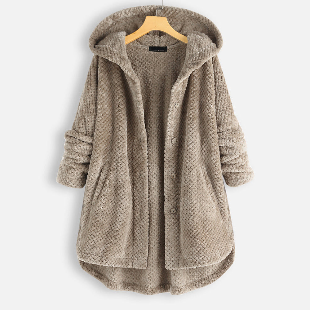 Alexa | Unisex Winter Omkeerbare Fleece Jas met capuchon
