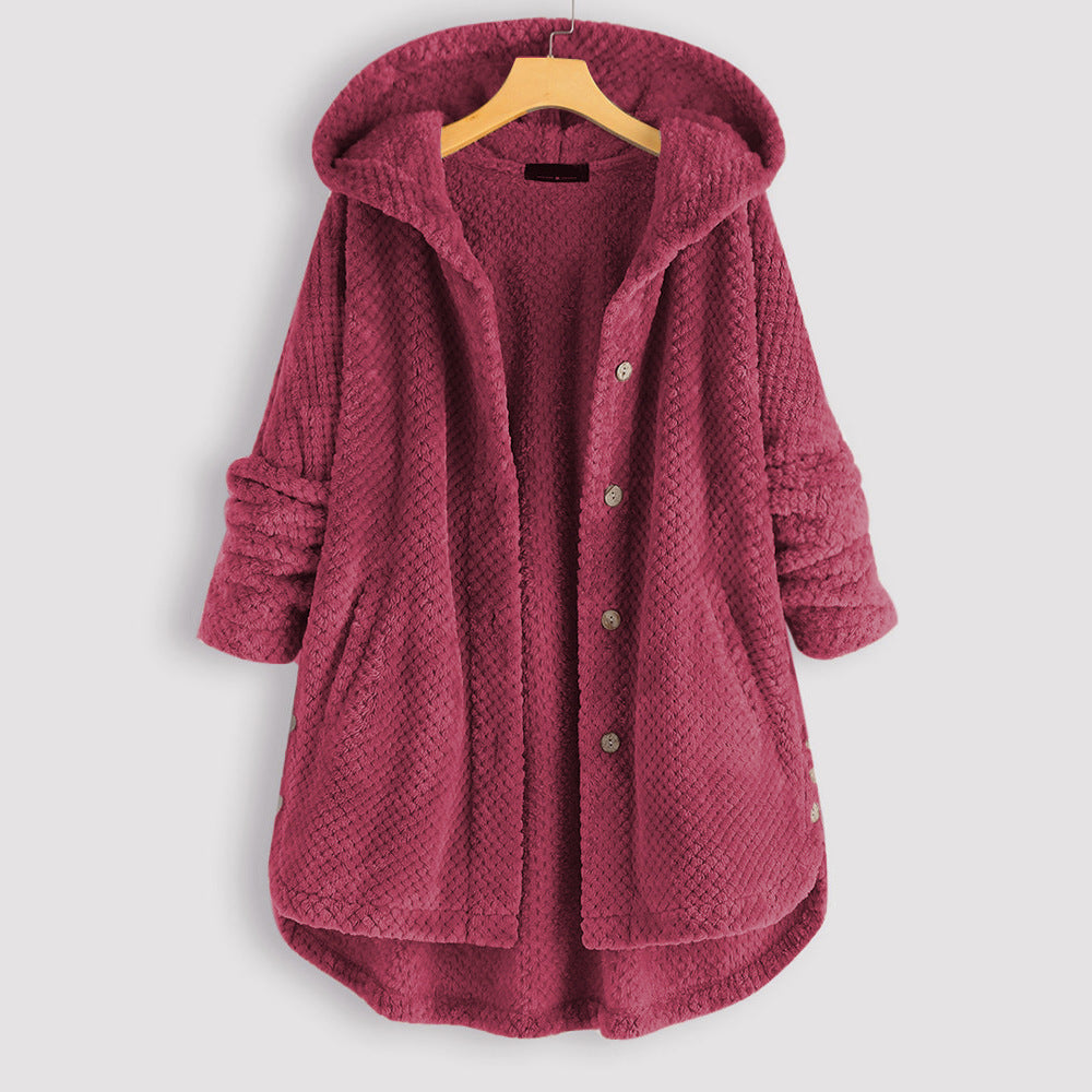 Alexa | Unisex Winter Omkeerbare Fleece Jas met capuchon