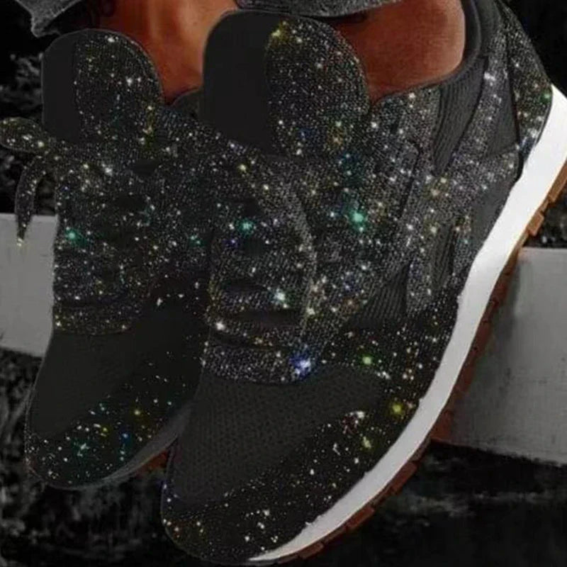 Ivy | Trendy Glans Sprankelende Glittersneakers