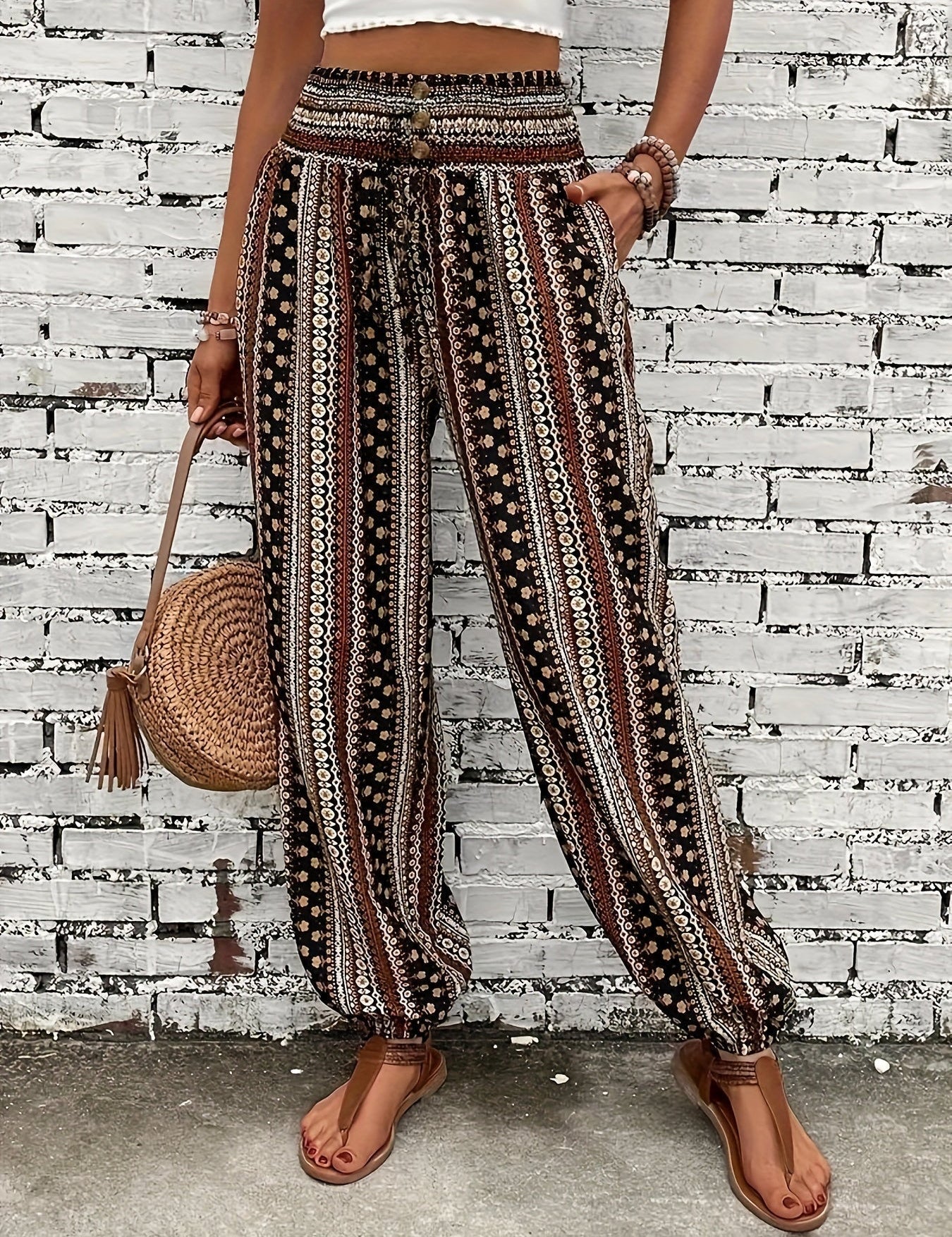 Faye | Hoog-Taille Printbroek – Instant Boho Vibe