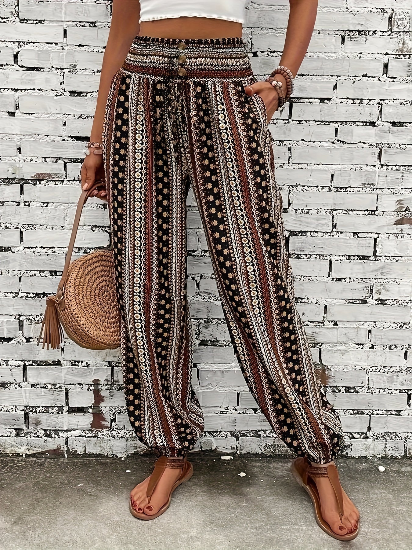 Faye | Hoog-Taille Printbroek – Instant Boho Vibe